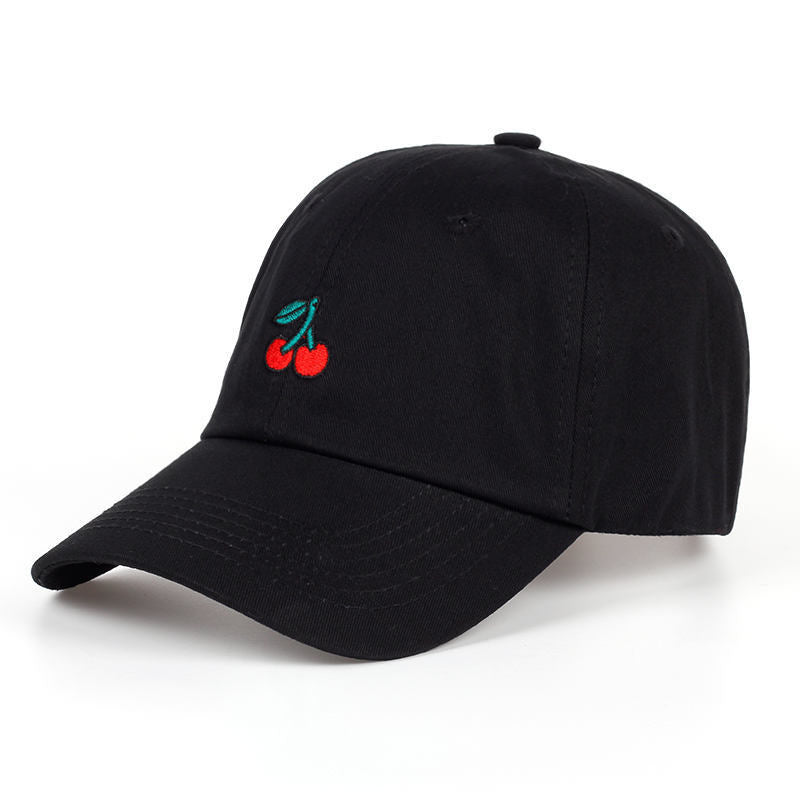 Cherry embroidery baseball cap
