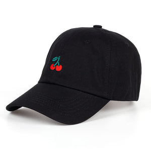 Cherry embroidery baseball cap