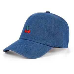 Cherry embroidery baseball cap
