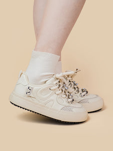 Casual Women's White Low-top Sneakers